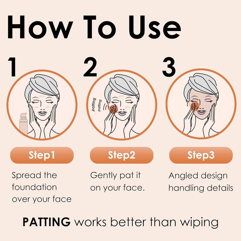 COOL-ANGLE 5Pcs Brown Makeup Sponge For Foundation Concealer And Powder, Latex Free Blender Sponge For Natural And Easy Makeup Soft Long-lasting And Beginner-friendly, Medium - Image 5